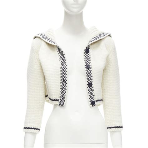 dior cardigan with sailor collar|Dior 2021 Mariniere sailor cardigan .